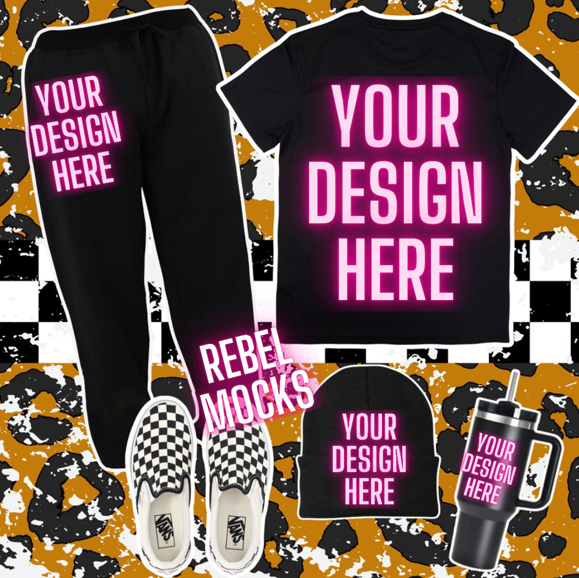 Outfit Vibes Mock Set Flat Lay Mock Up