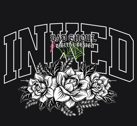 Inked Floral PNG download