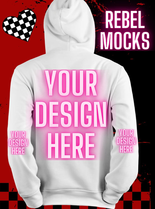 White Hoodie Mock Up TRENDING