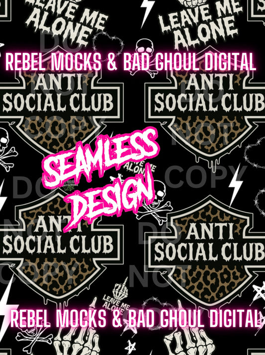 Anti Social Seamless PNG Download