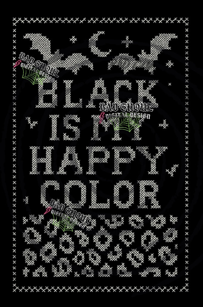 Black Is My Happy Color PNG DOWNLOAD Black Fab Only