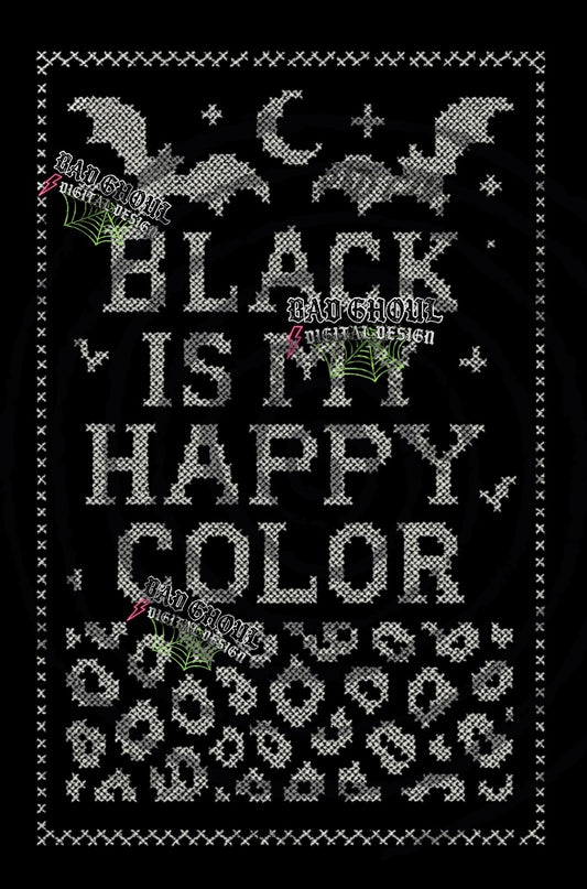 Black Is My Happy Color PNG DOWNLOAD Black Fab Only