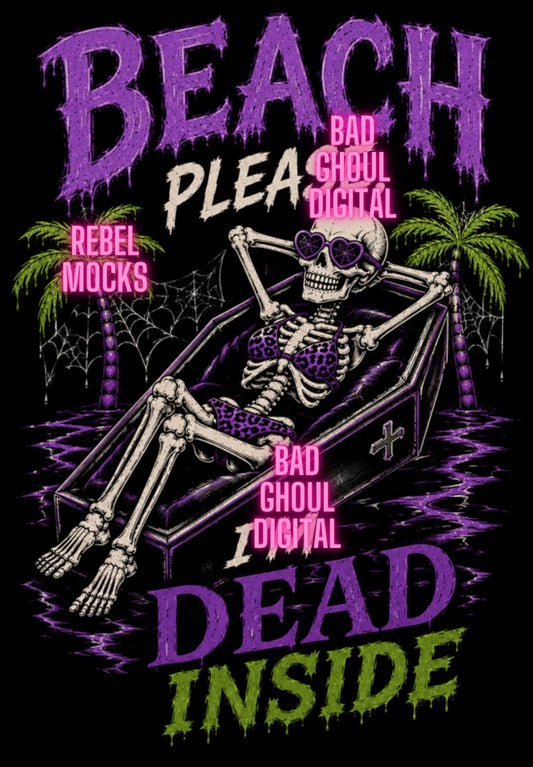 Beach Please| Black Fabric|PNG DOWNLOAD