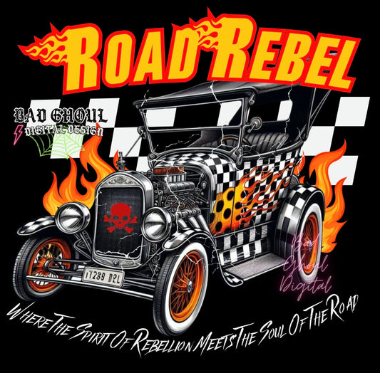 Road Rebel PNG download DTF