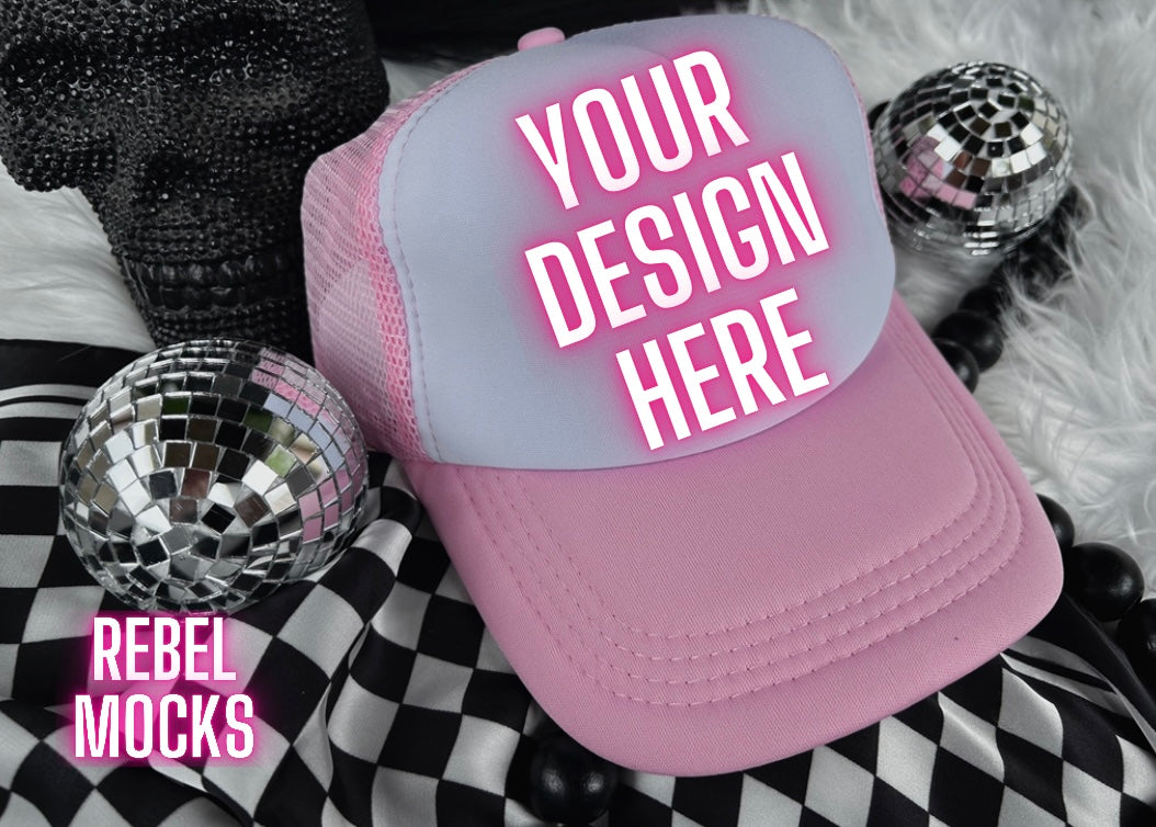 34 Trucker Hat BUNDLE Flat Lay Trending Mock Up
