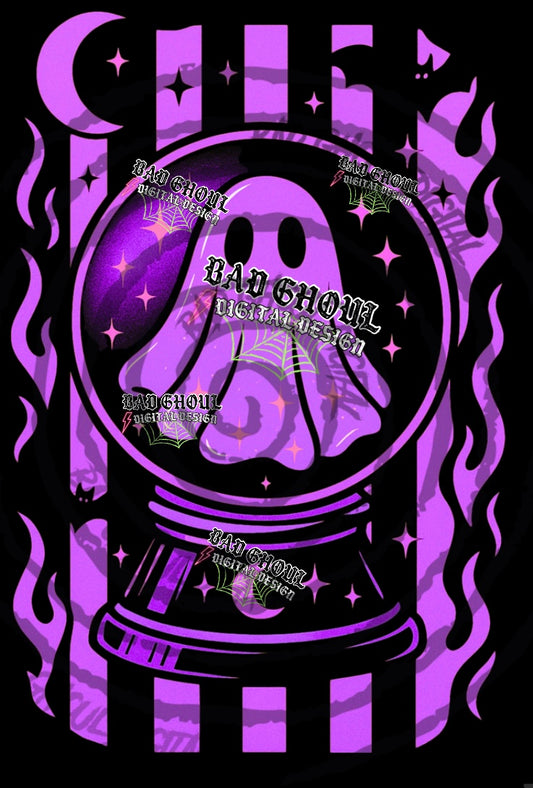 Crystal Ball Ghost PNG DOWNLOAD Black Fab Only