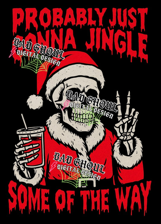 Jingle PNG DOWNLOAD Black Fabric Only