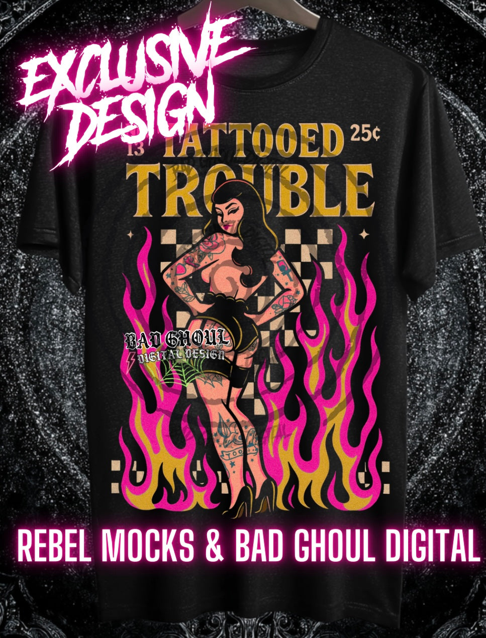 Exclusive Tattooed Trouble PNG DOWNLOAD