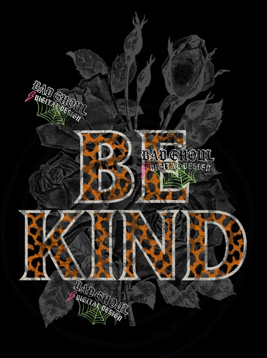 Be Kind  PNG DOWNLOAD Black Fabric Only