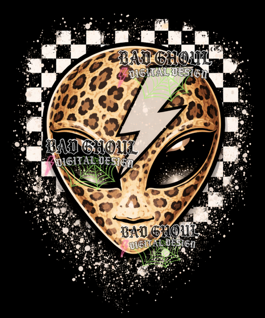 Alien - Leopard Print | PNG DOWNLOAD BLACK FAB ONLY