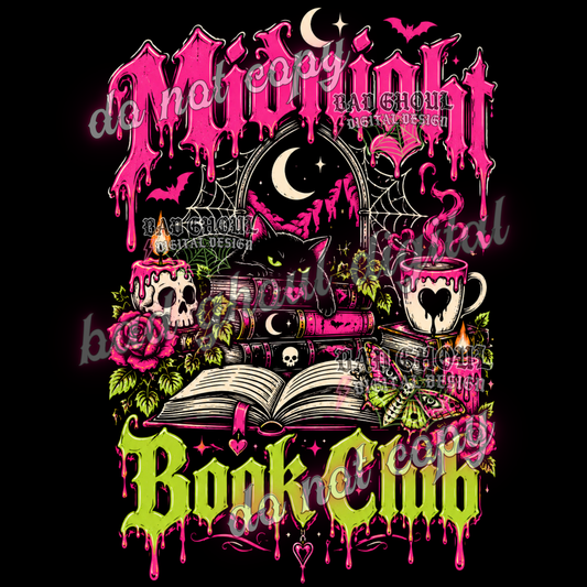 Midnight Book Club I  PNG DOWNLOAD BLACK FAB ONLY