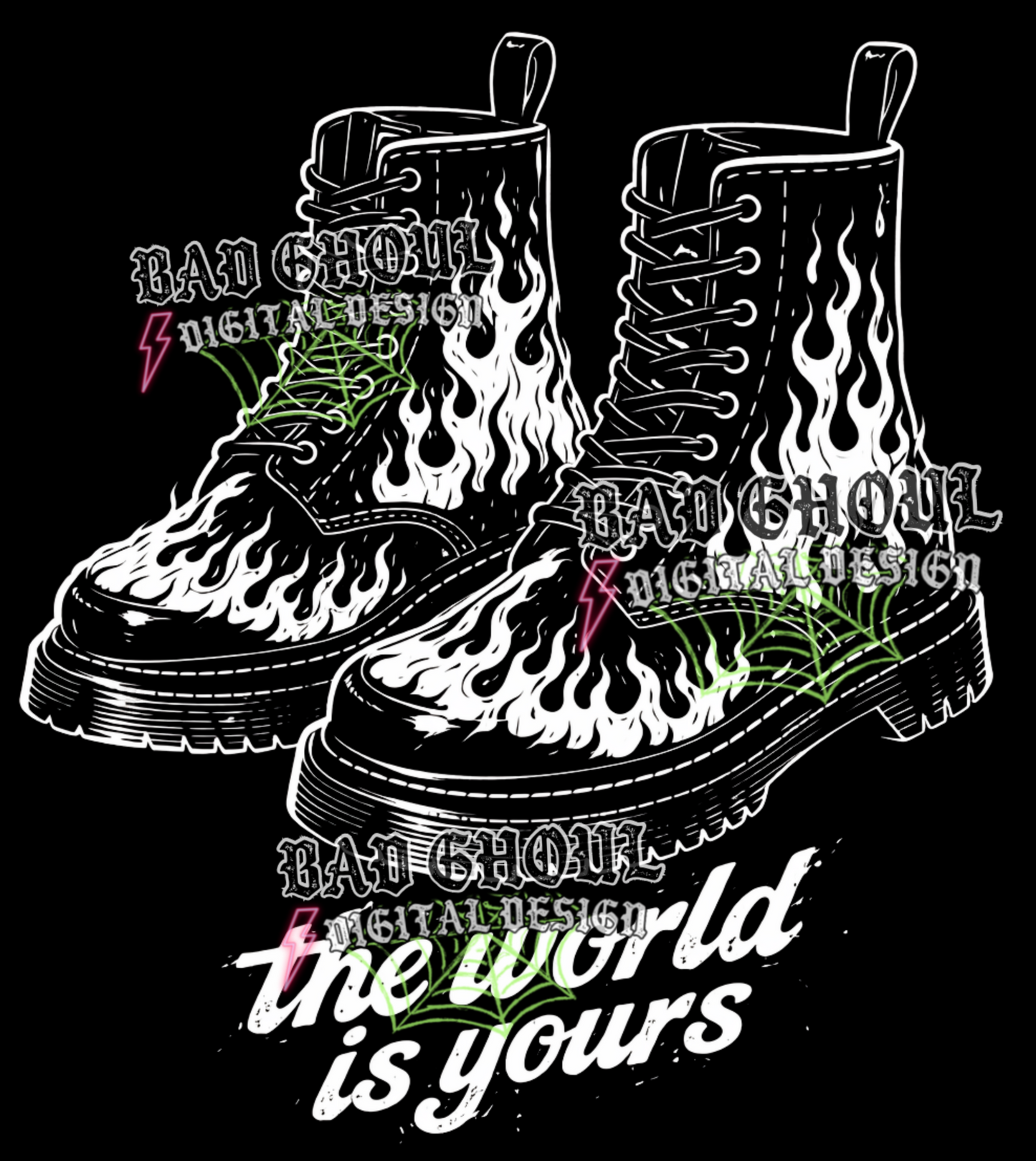 The world is yours - Boots | PNG DOWNLOAD BLACK FAB ONLY
