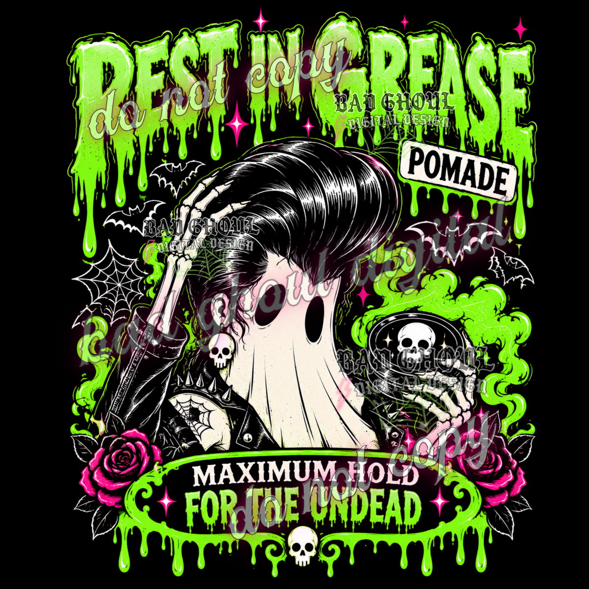 Rest in Grease I  PNG DOWNLOAD BLACK FAB ONLY