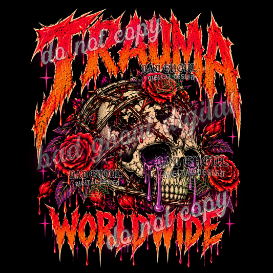 Trauma Worldwide | PNG DOWNLOAD BLACK FAB ONLY