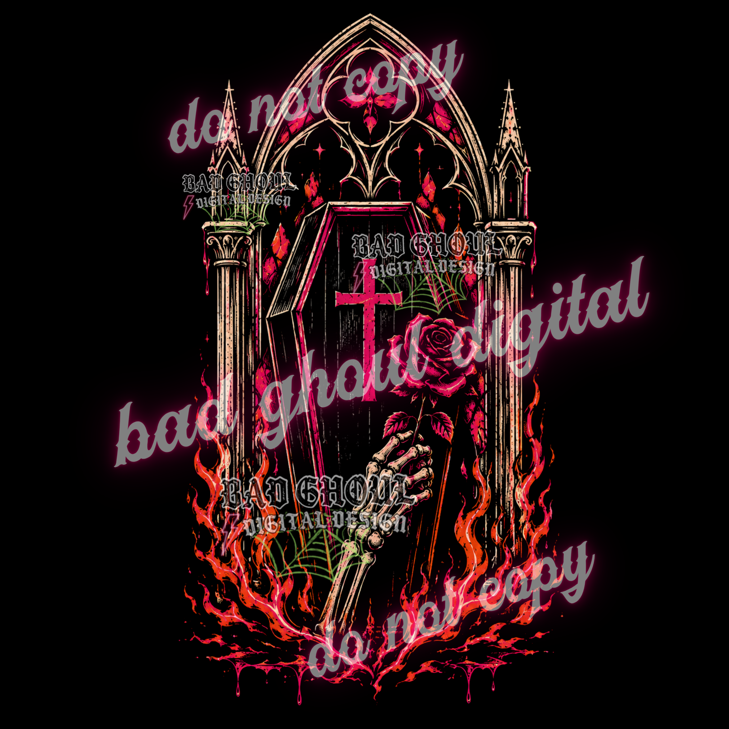 Cathedral + Coffin | PNG DOWNLOAD BLACK FAB ONLY