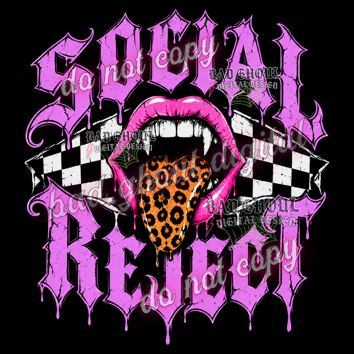 Social Reject | PNG DOWNLOAD BLACK FAB ONLY