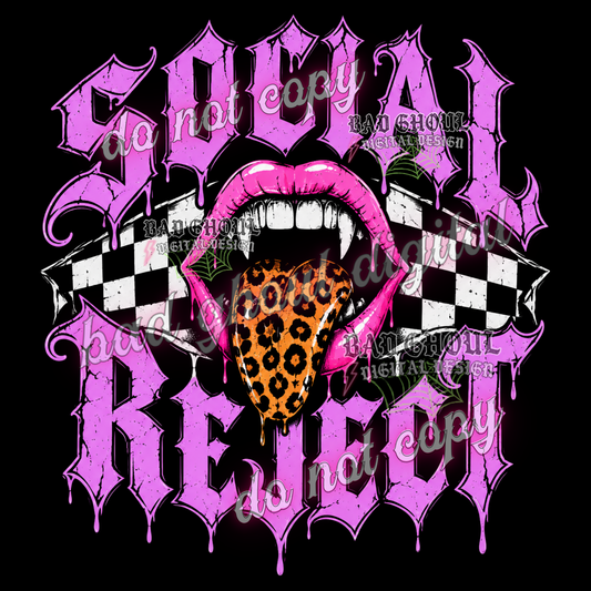 Social Reject | PNG DOWNLOAD BLACK FAB ONLY