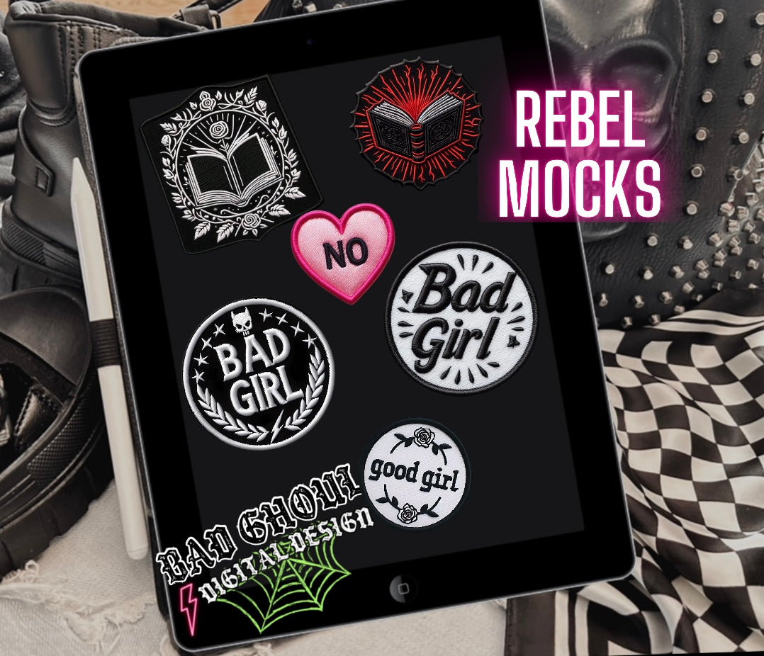 Bookish faux patch bundle PNG Download