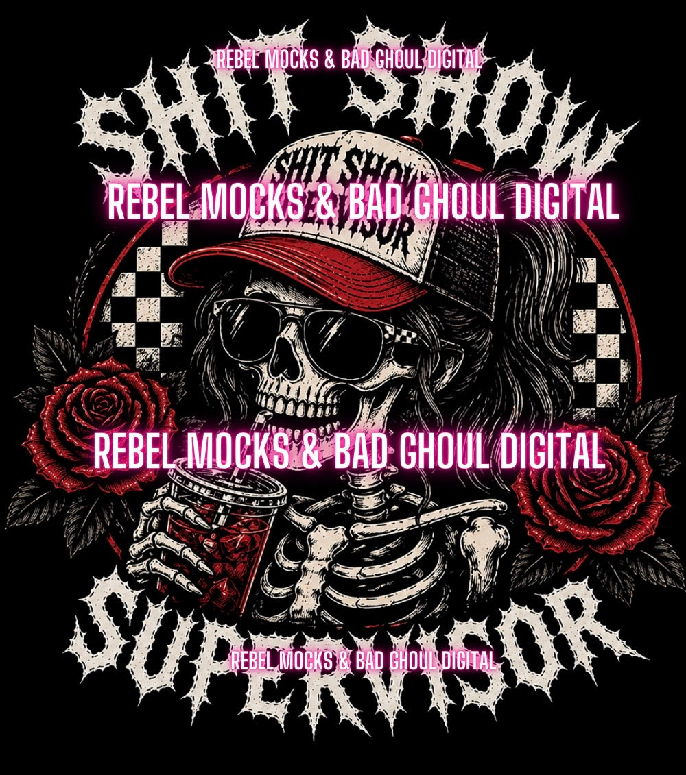 Shit Show | Black Fabric Ultra Grunge |PNG DOWNLOAD