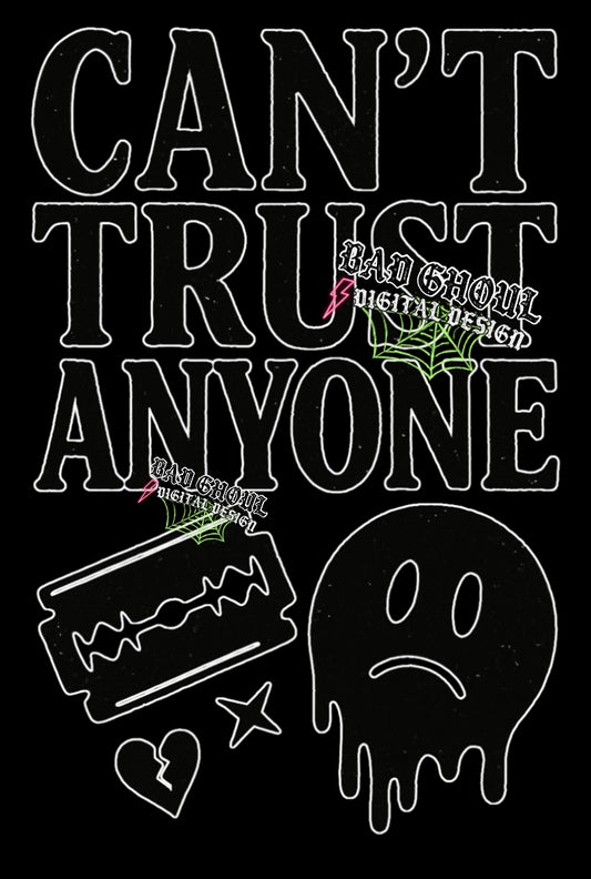 Can’t Trust Anyone PNG Download Black Fabric Only