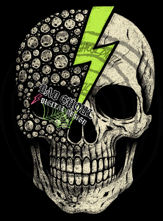 Faux Rhinestone Skelly PNG DOWNLOAD Black Fab Only