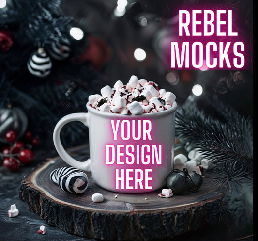 Spooky Christmas Mug Mock Up TRENDING