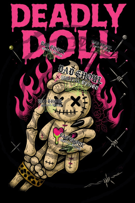 Deadly Doll Black Fabric PNG DOWNLOAD