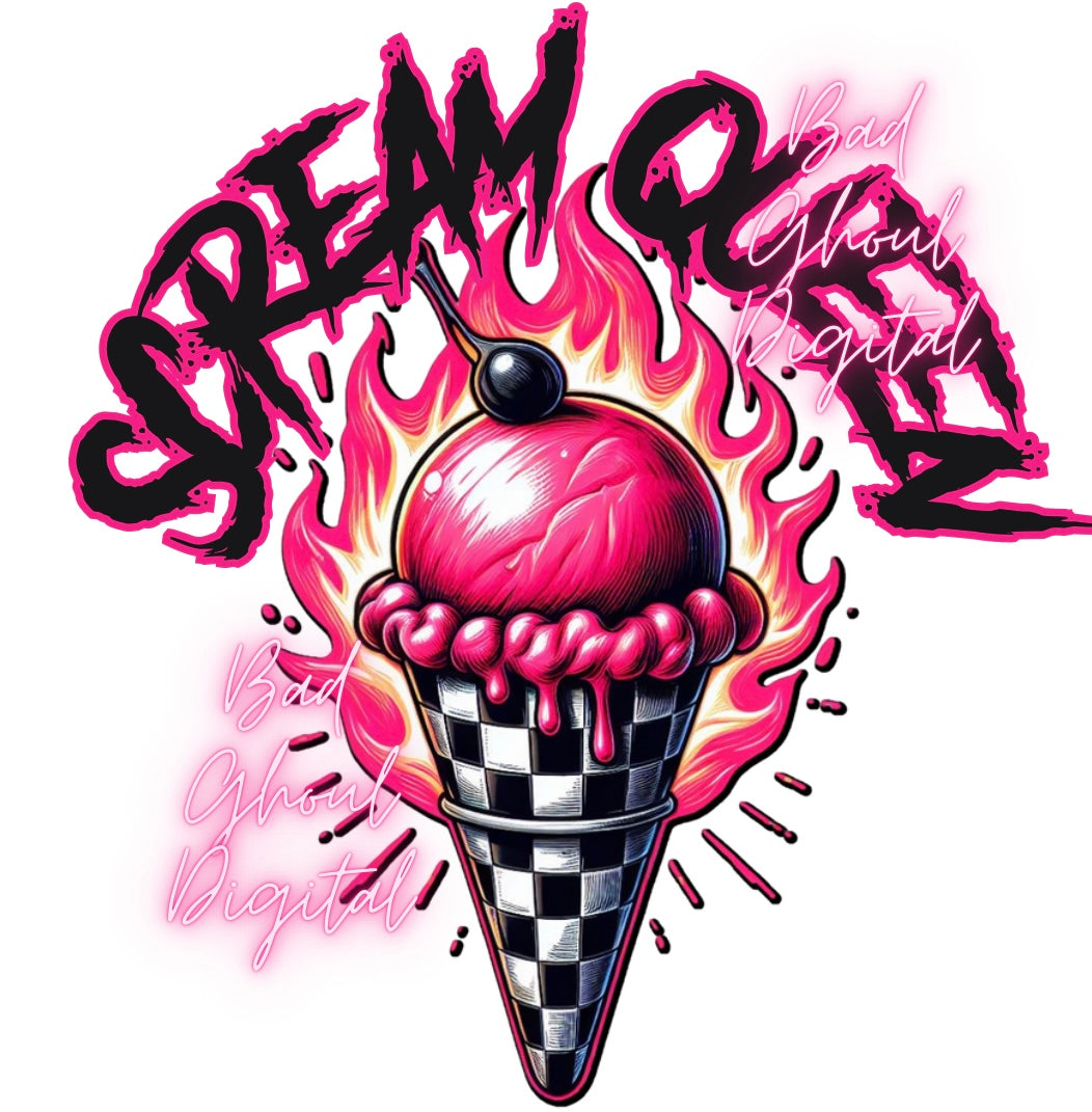 Ice Scream Queen PNG Download Sub and DTF Friendly