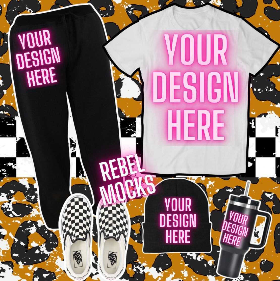 Outfit Vibes Mock Set Flat Lay Mock Up – Rebel Mocks & Badghoul Digital