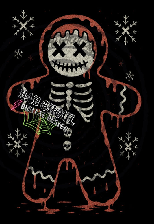 Goth Gingerbread Man PNG DOWNLOAD Black Fab Only