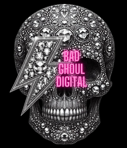 Faux Bling Skull PNG Download