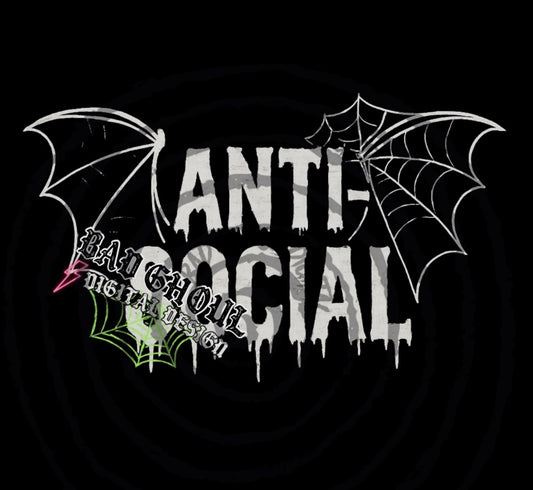 Anti Social PNG DOWNLOAD Black Fab Only