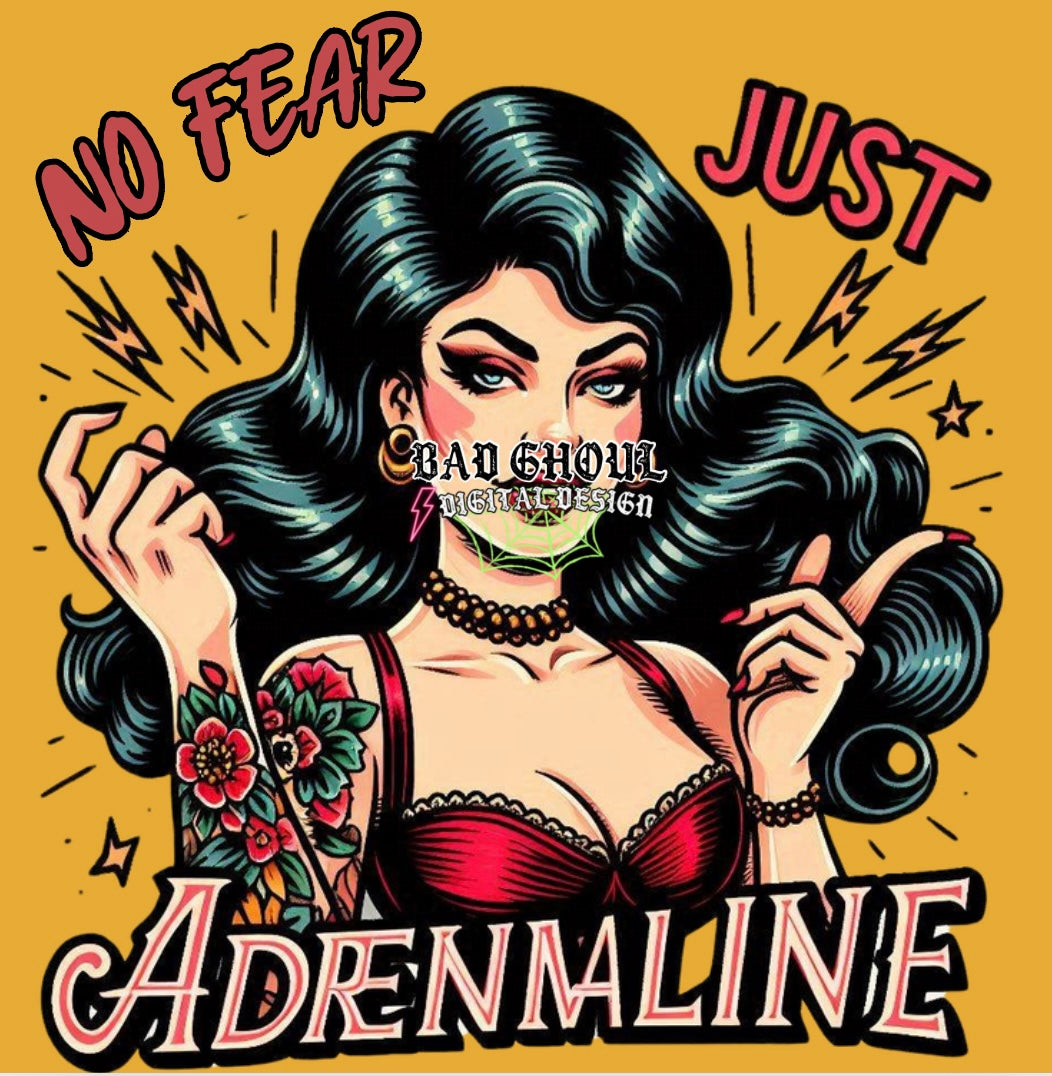 No Fear Just Adrenaline PNG download- 2 Files