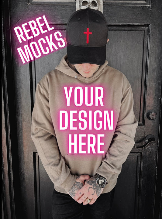 Mens Alt Style jerzee safari Hoodie Model Mock Up
