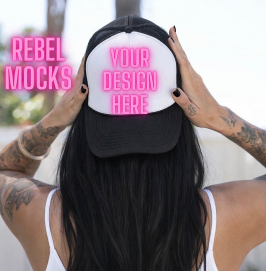 Trucker Hat| Edgy Alternative Mock Up