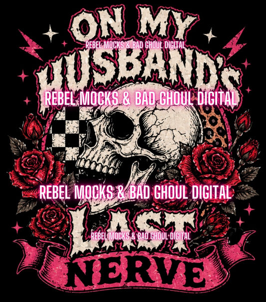 Husbands Last Nerve | Black Fabric Ultra Grunge |PNG DOWNLOAD