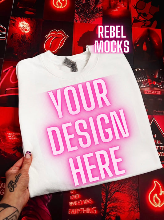 White Edgy Aesthetic Mock Up TRENDING