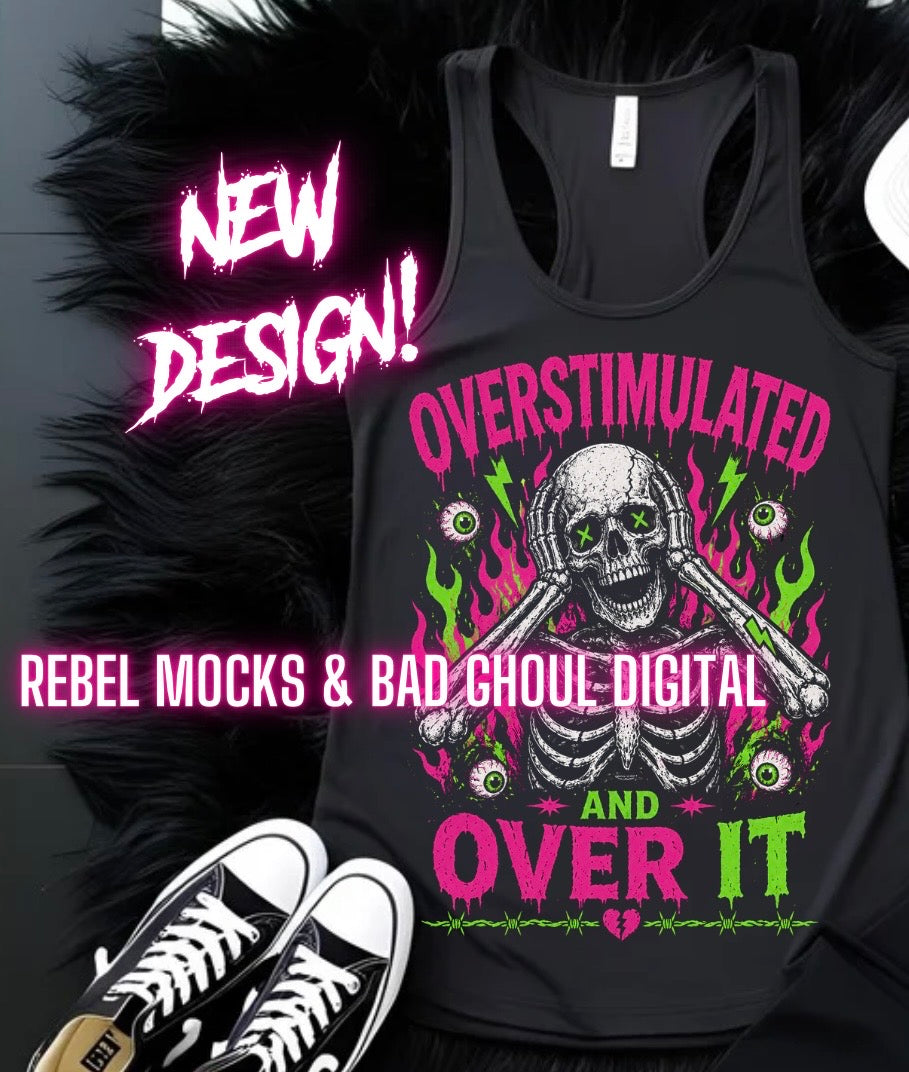 Overstimulated | Black Fabric |PNG DOWNLOAD