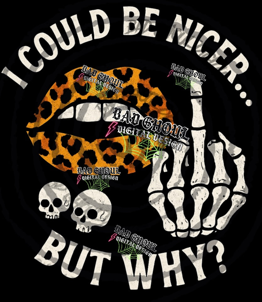 I Could Be Nicer PNG DOWNLOAD Black Fab Only