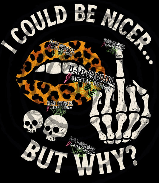 I Could Be Nicer PNG DOWNLOAD Black Fab Only