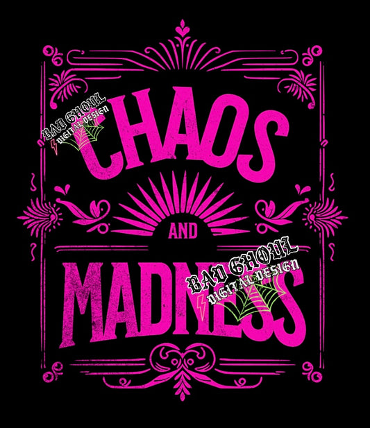 Chaos and Madness White & Pink PNG Download 2 files