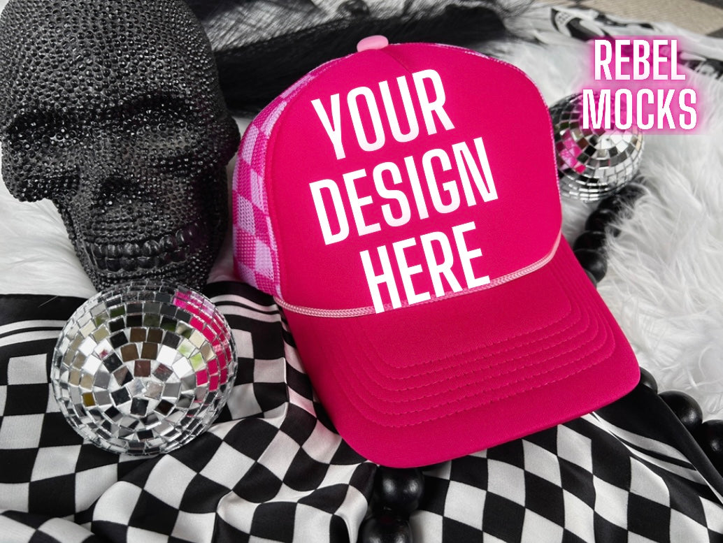 34 Trucker Hat BUNDLE Flat Lay Trending Mock Up
