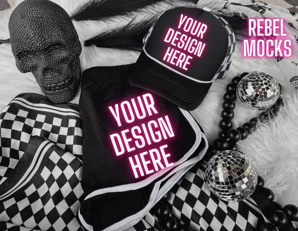 34 Trucker Hat BUNDLE Flat Lay Trending Mock Up