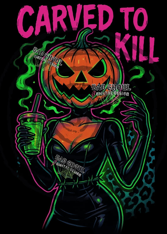 Carved To Kill PNG DOWNLOAD Black Fab Only