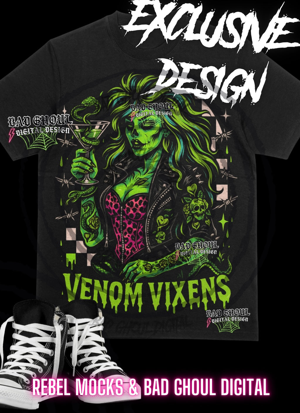 Exclusive Venom Vixens Black Fab Only PNG DOWNLOAD