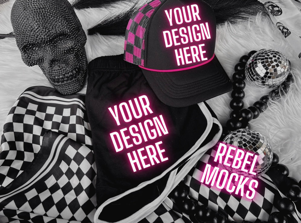 34 Trucker Hat BUNDLE Flat Lay Trending Mock Up