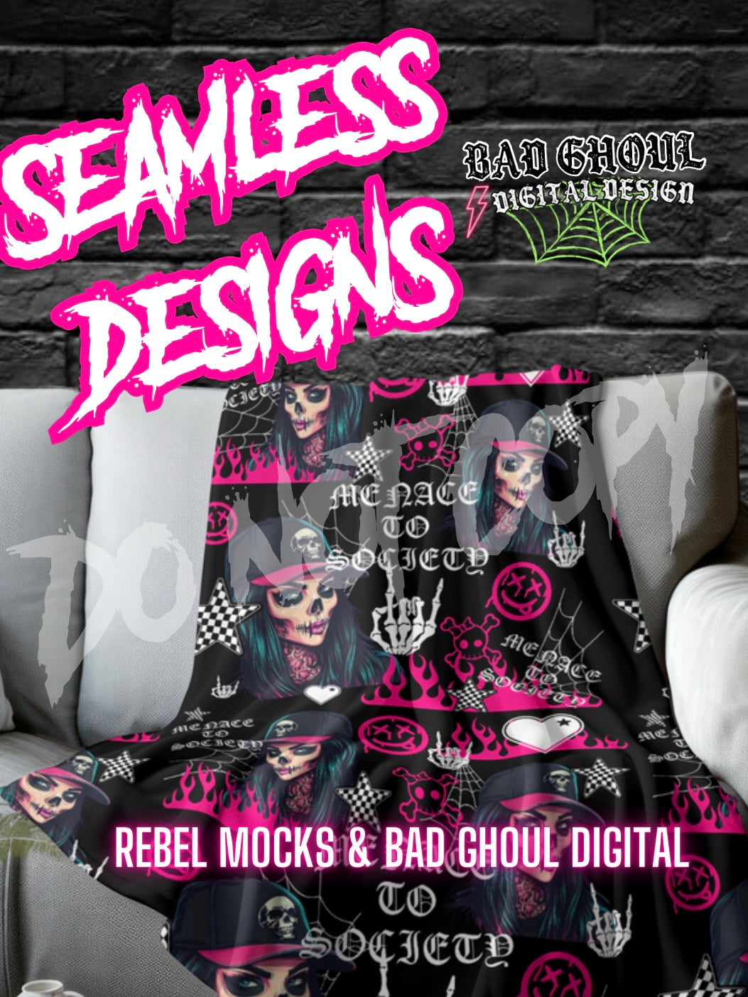Menace To Society Seamless PNG Download