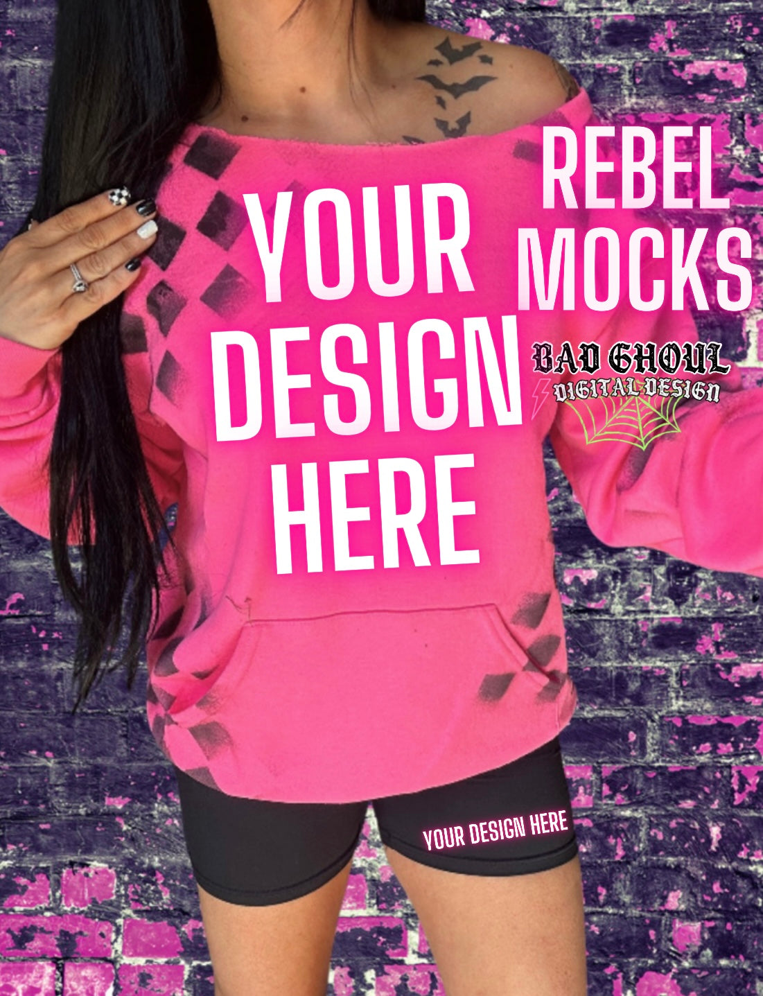 PINK and Black Checkered IRL Model Mock VIBIN