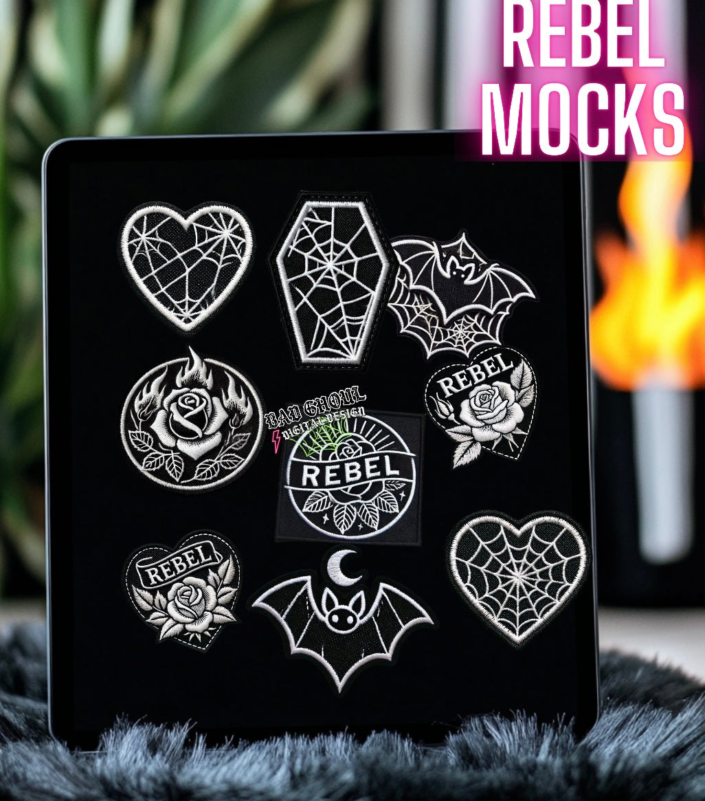 Faux Embroidered Patch Bundle PNG Download
