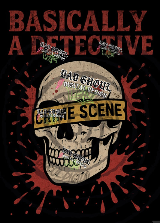 Basically A Detective Black Fab PNG DOWNLOAD